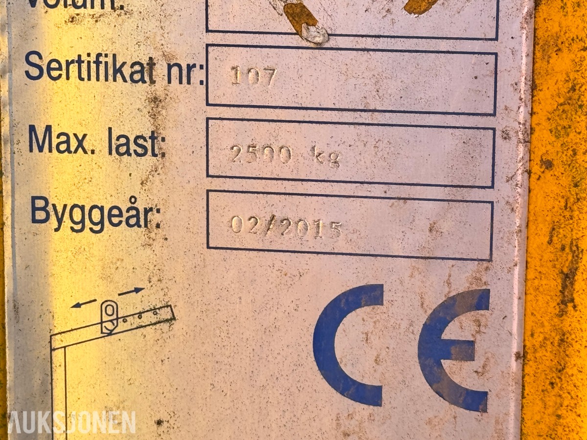 2015 Pallegafler til kranløft 2500kg