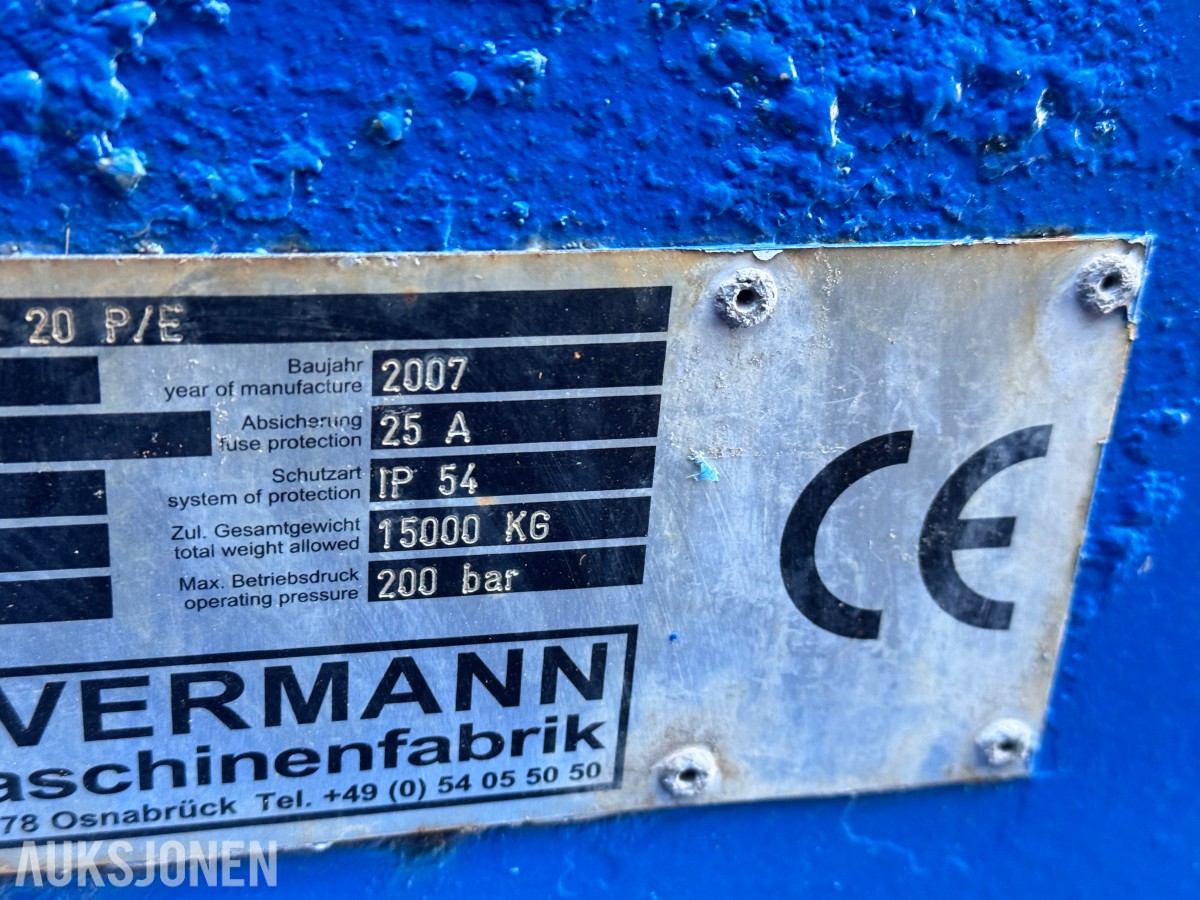 2007 Avermann AVOS Avfallskomprimator 20m3