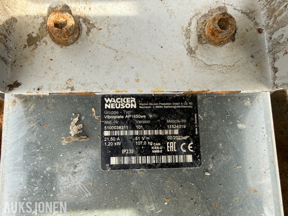 2023 Vibroplate AP1850we m/vann