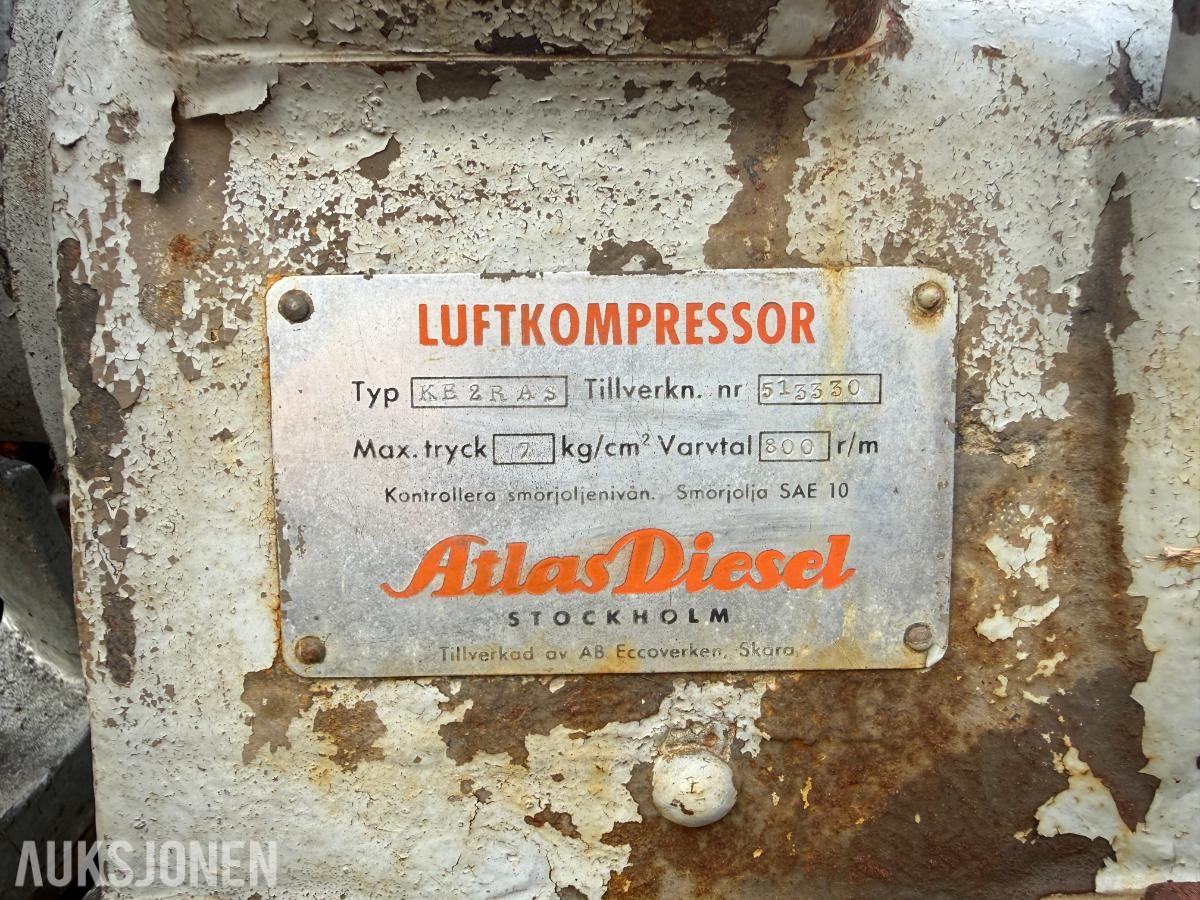 1949 Atlasdiesel luftkompressor.