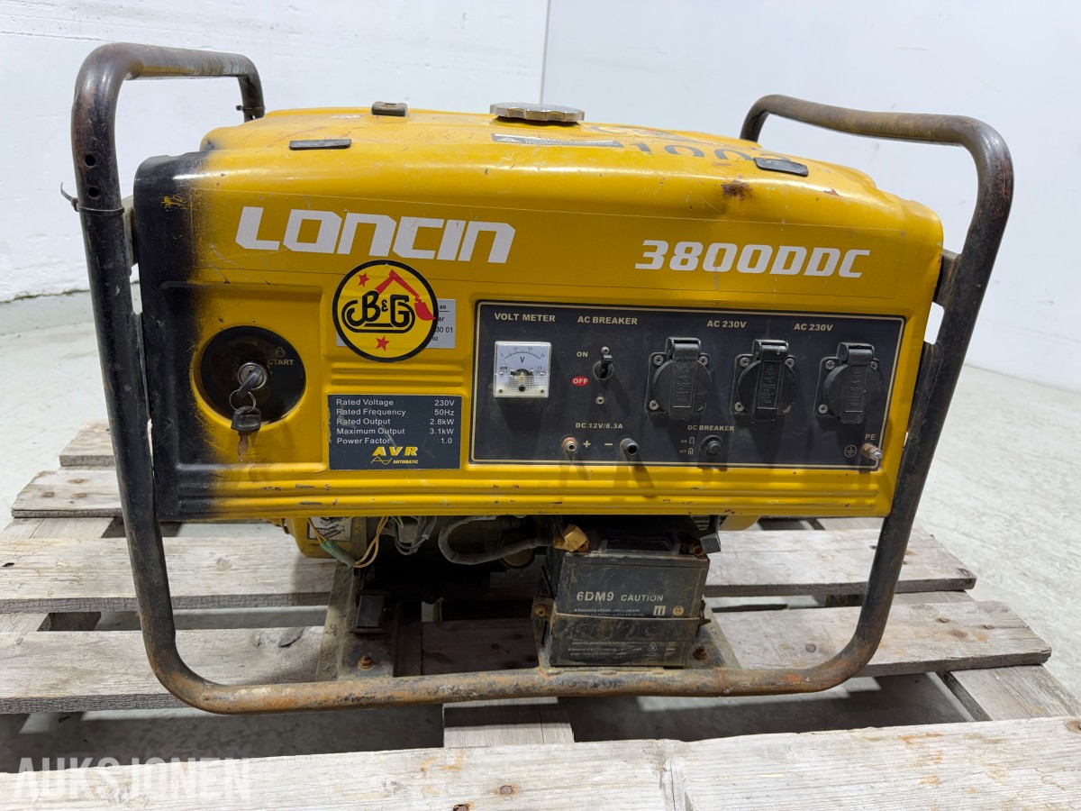 Loncin LC3800DDC aggregat 230V 2.8kW el-start
