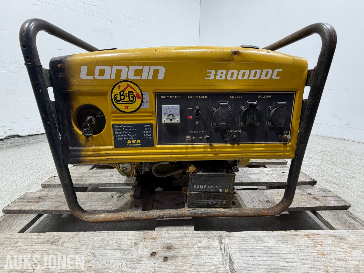 Loncin LC3800DDC aggregat 230V 2.8kW el-start