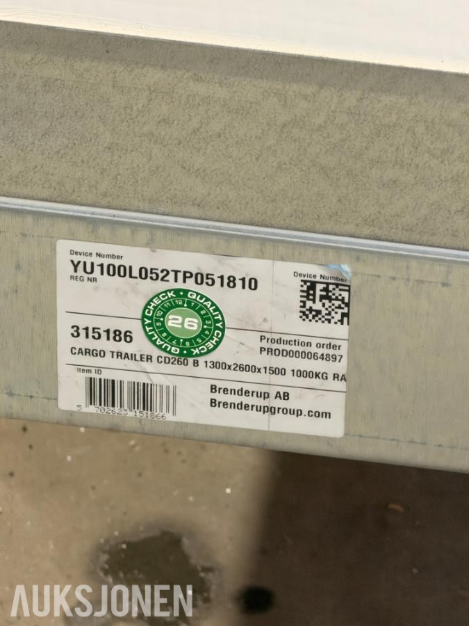 2026 Brenderup skaphenger CD260BR1000