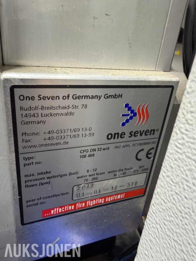 2012 ONE SEVEN OF GERMANY CFG DN 32w/d - SKUM AGGREGAT