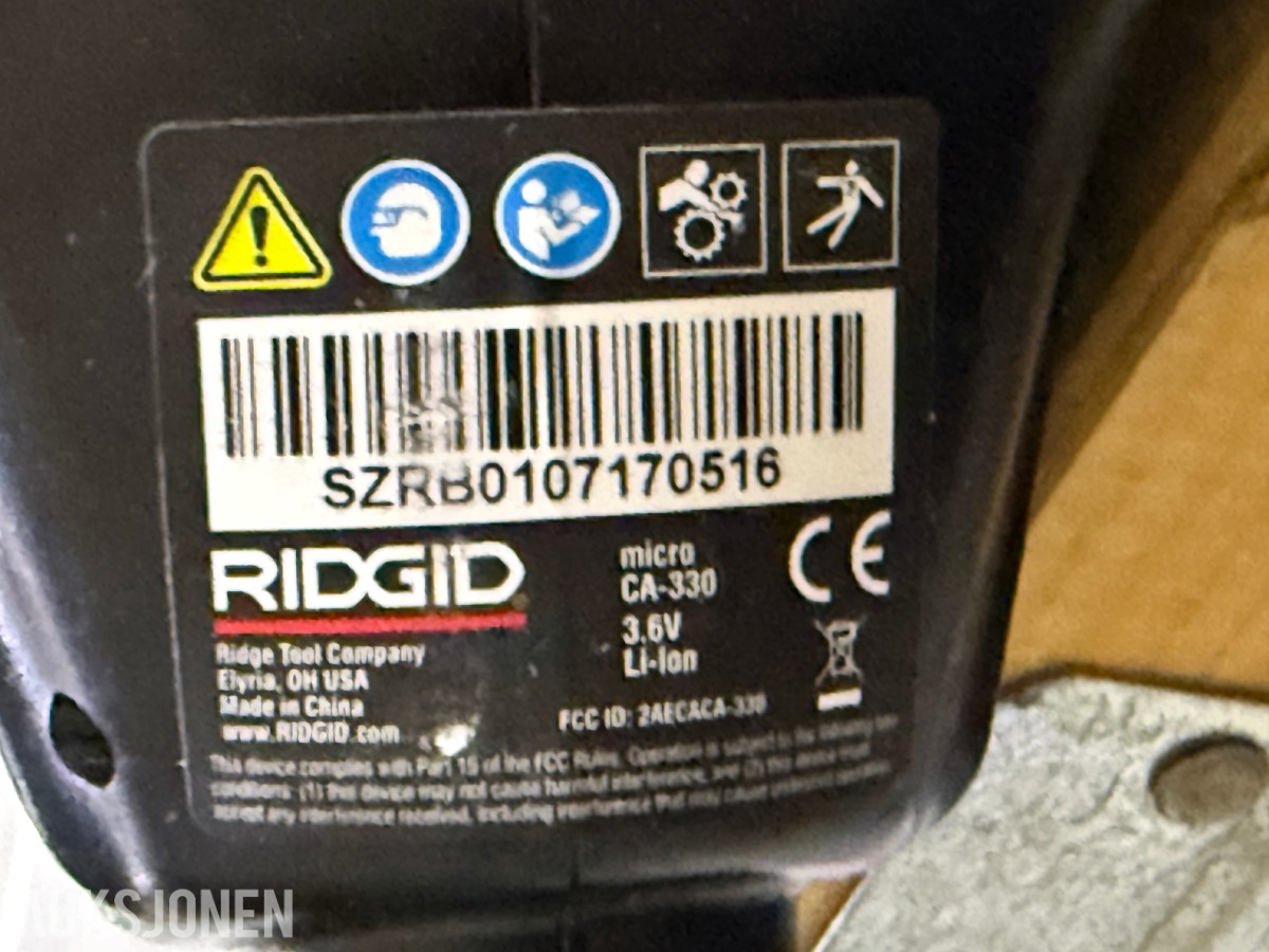 RIDGID micro CA-330 inspeksjonskamera med tilbehør