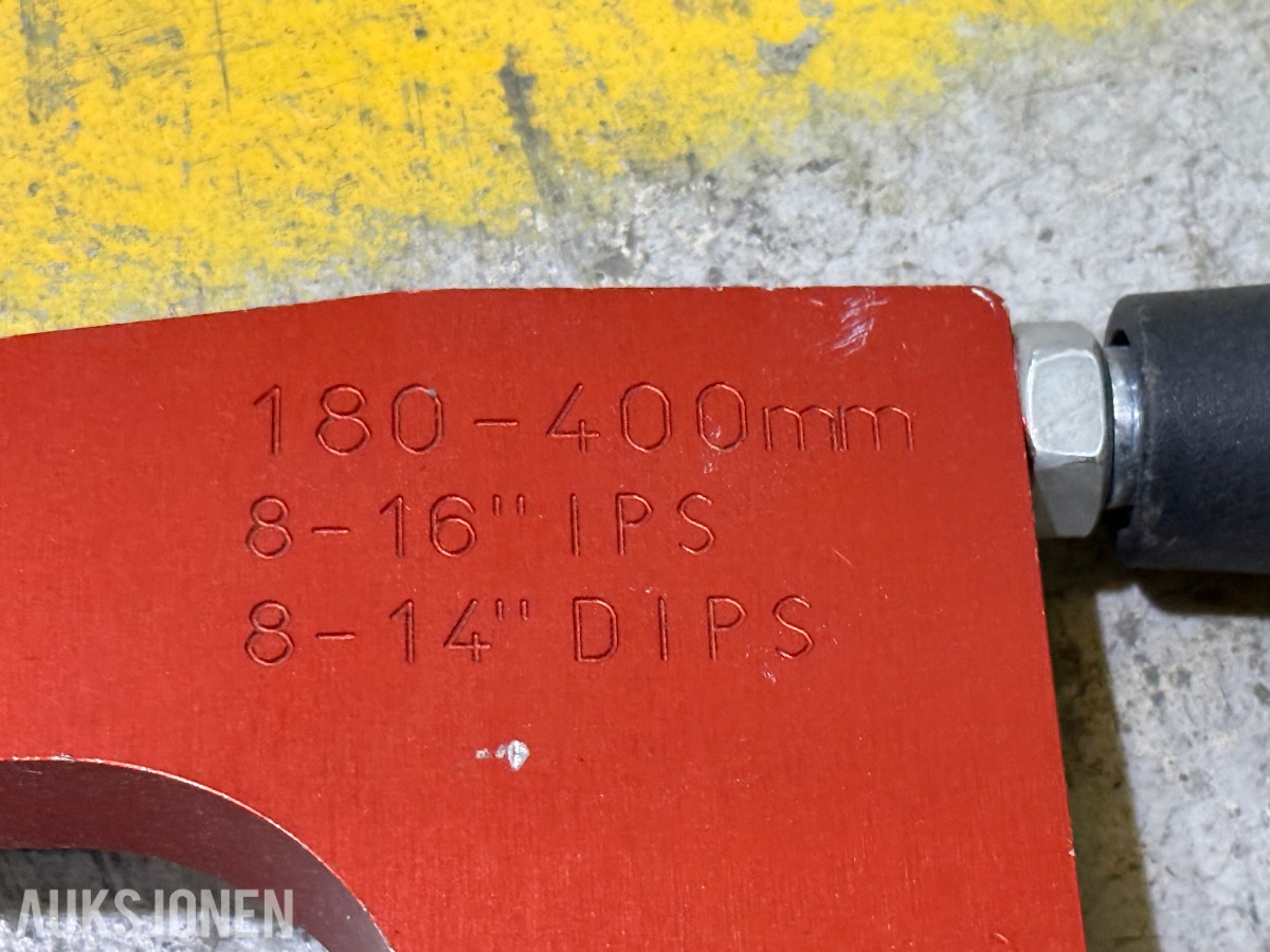 Rørklemme/avstengningsverktøy 180–400 mm + RIDGID 326 flenseverktøy i koffert