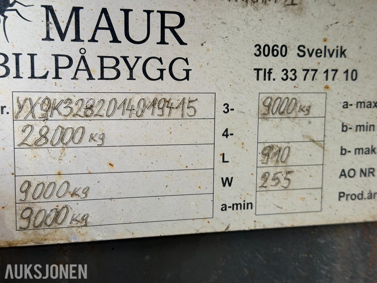 2014 MAUR BILPÅBYGG TRIPPELKJERRE