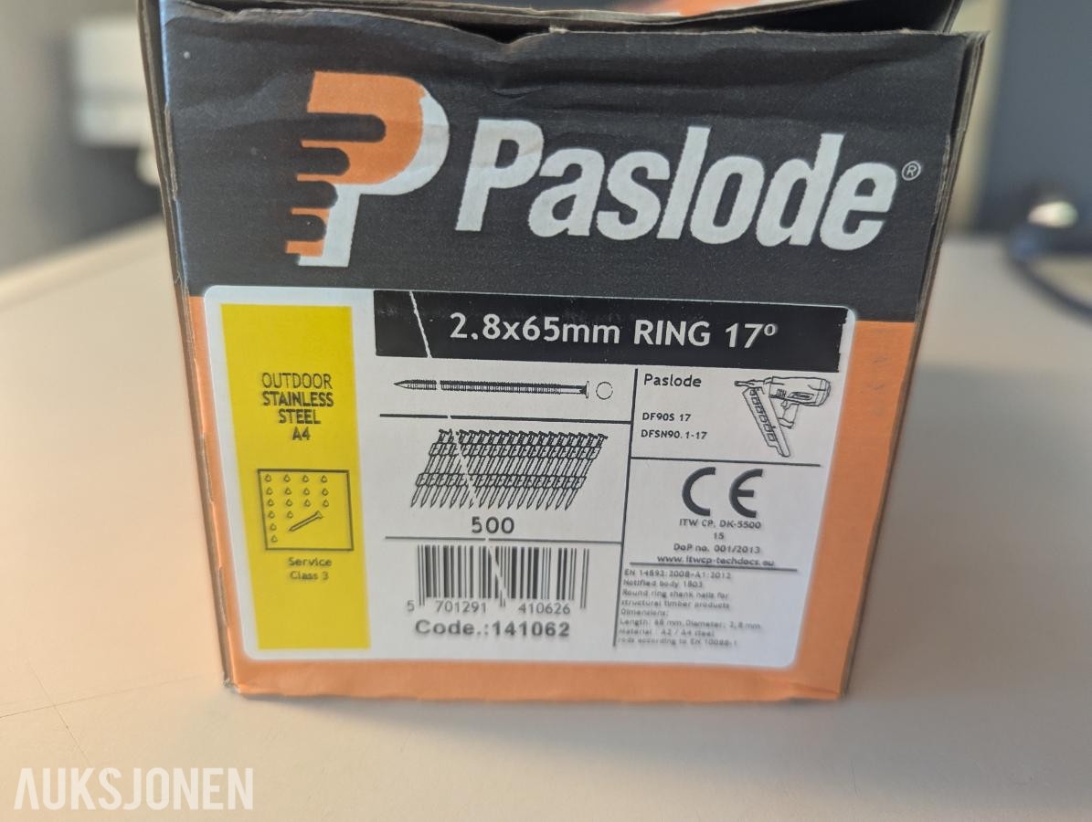 PASLODE MASKINSPIKER 28/65 RINGET A4 17GR - 500STK pr ESKE