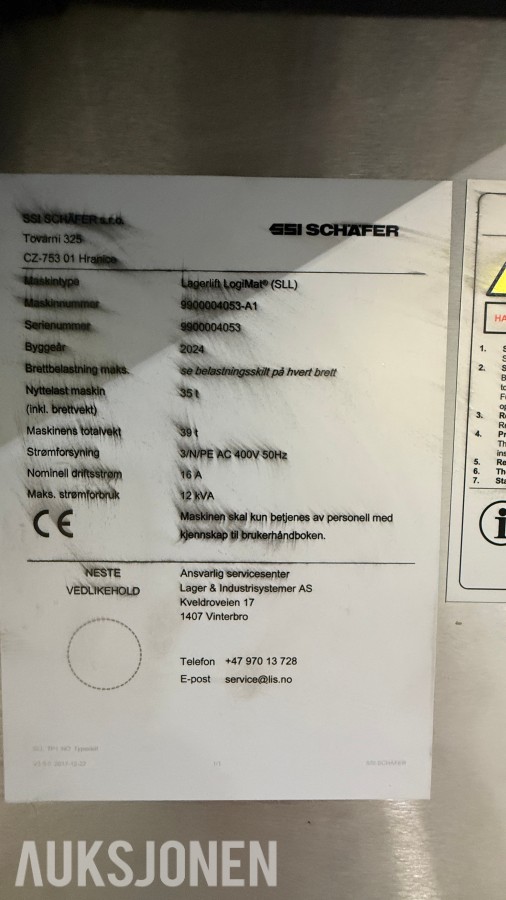 2024 SSI Schäfer LogiMat SLL vareheis / lagerautomat / deleautomat