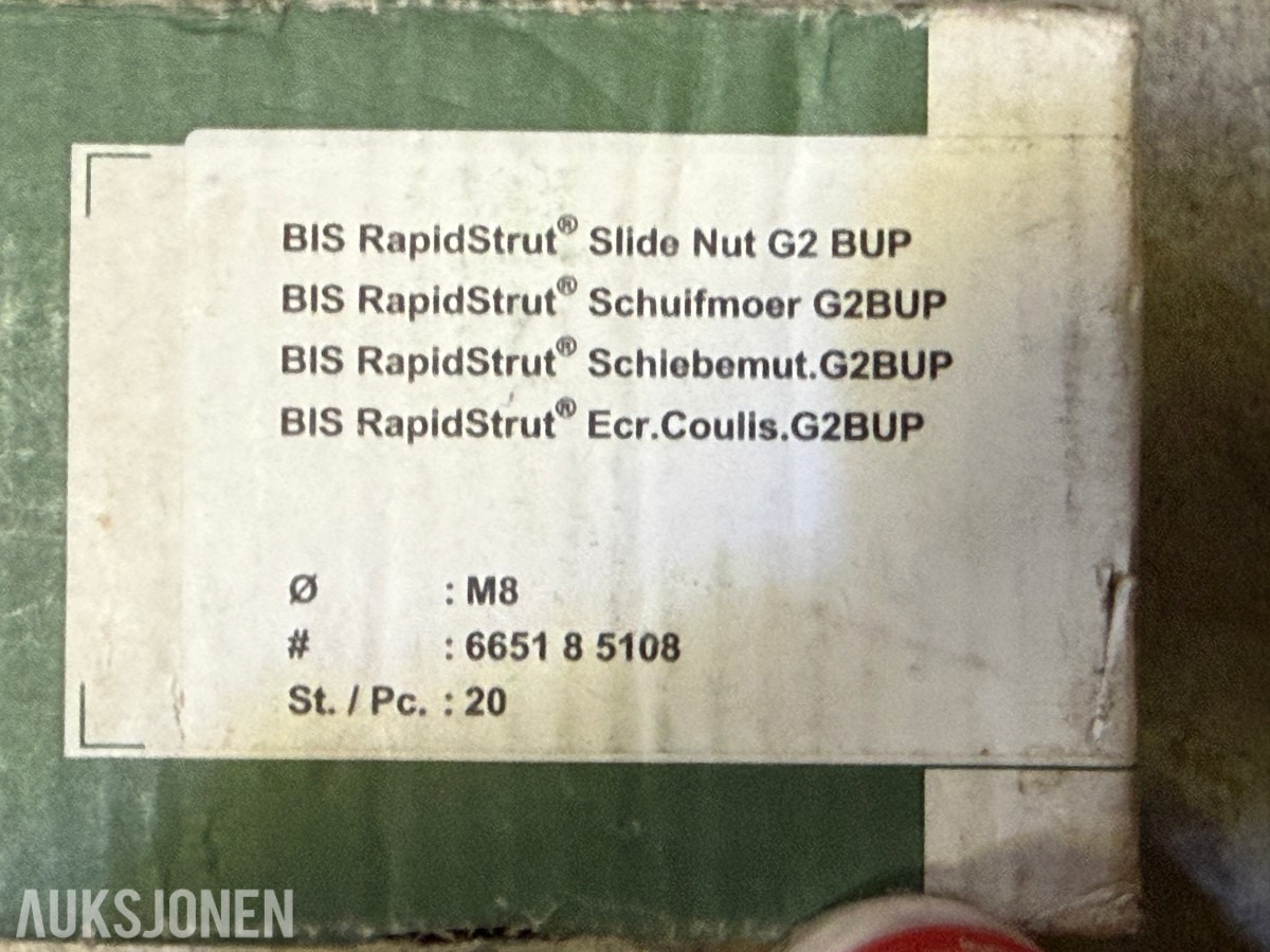 Stort parti festemateriell, skruer og bolter – Fischer, Würth, Hilti