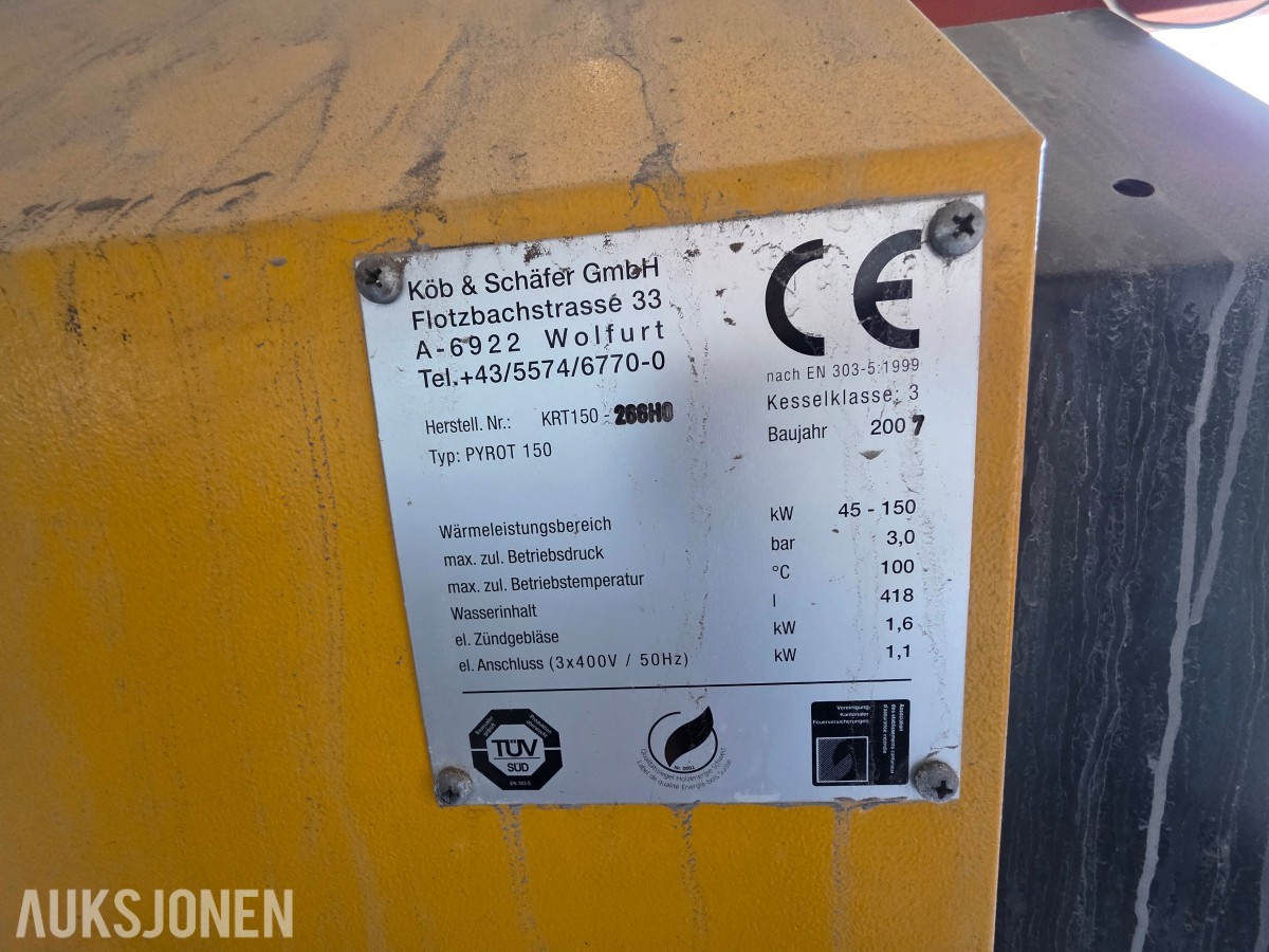 2007 Kob pyrot 150 flisverk/biomassekjele med rotasjonsforbrenningsteknologi