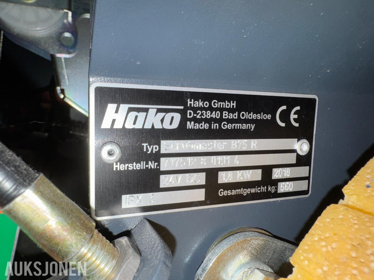 2018 Hako Scrubmaster B75 R gulvvaskemaskin