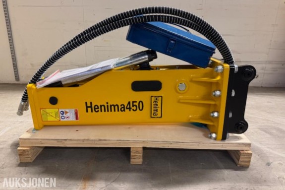 NY HENIMA 450 PIGGHAMMER TIL 1,2-3 TONNS GRAVEMASKIN S30 M/GARANTI