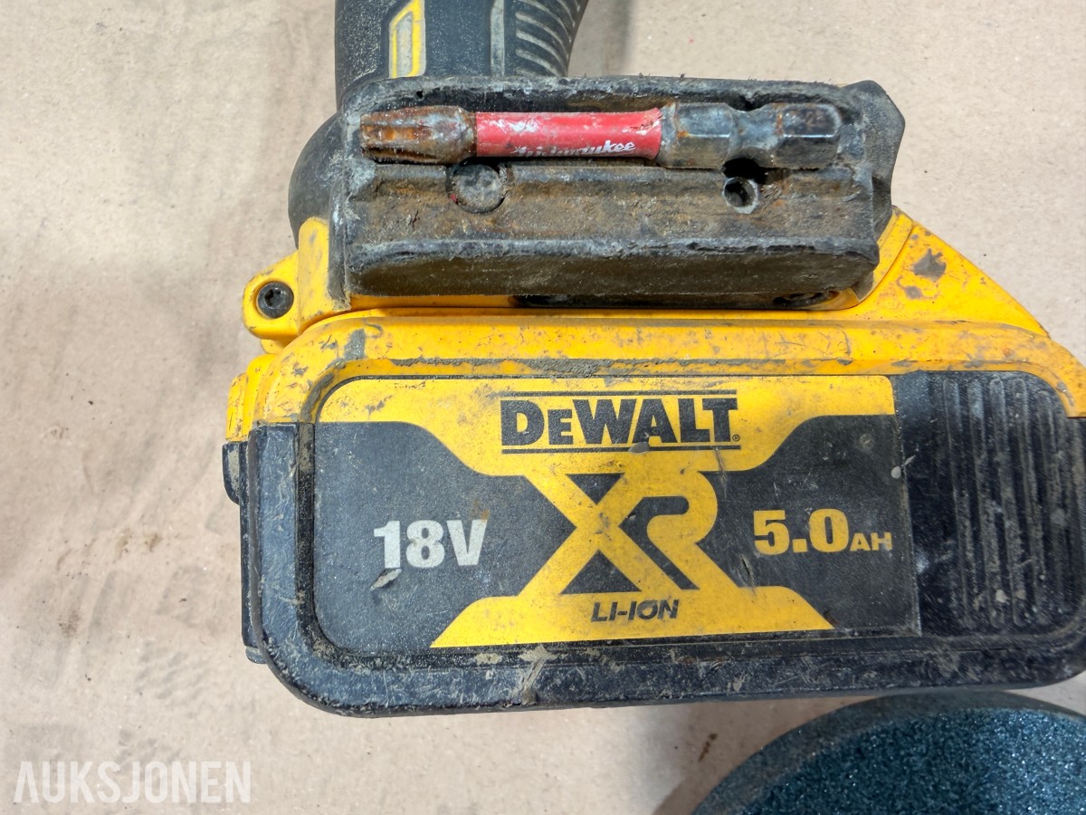 DeWalt verktøypakke 18V XR – borhammer, vinkelsliper, muttertrekker