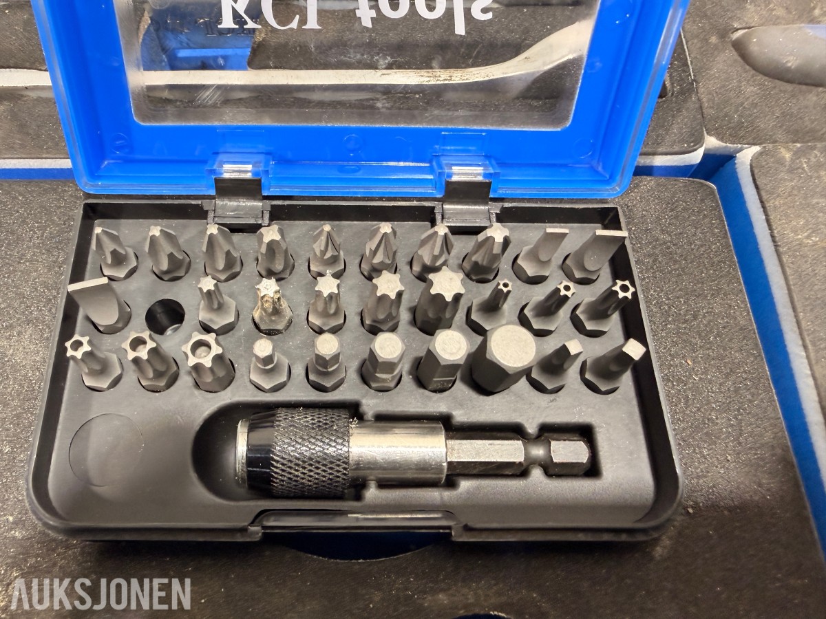 KCL Tools verktøysett med skuffeinnlegg – piper, nøkler og håndverktøy