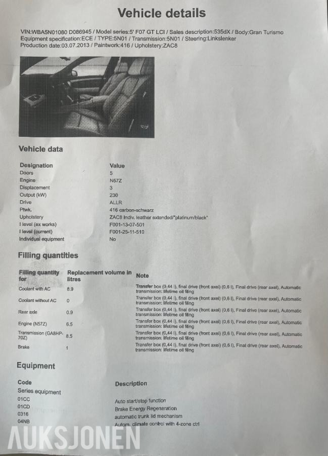 2014 BMW 5-serie 535D XDrive 3.0 313hk