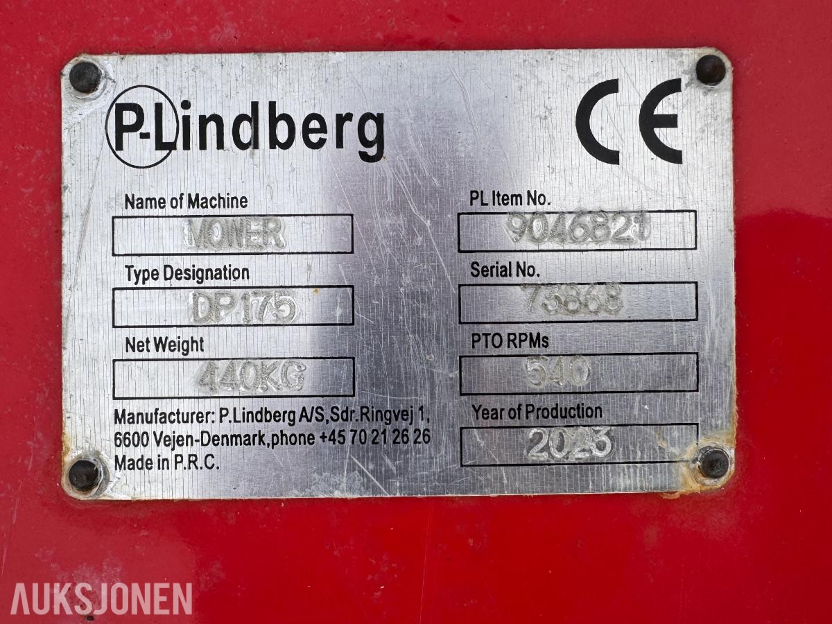 2023 P.Lindberg DP175 Beitepusser med sideforskyvning