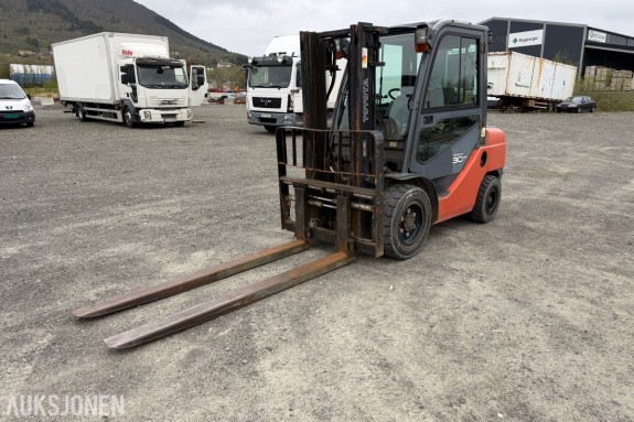 Toyota Gaffeltruck - 2007 - 2080 Timer - 3 tonns - diesel 