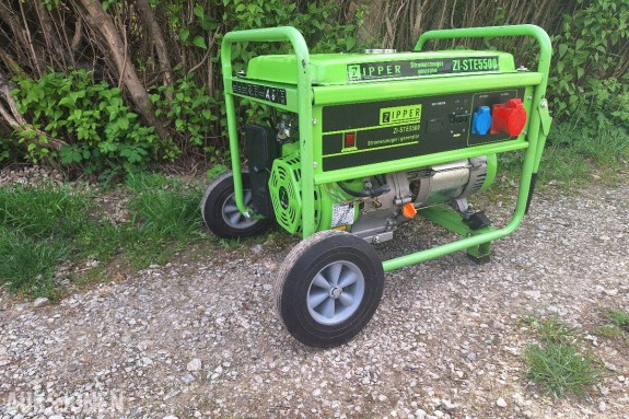 ZIPPER ØSTERRIKE - 48 timers auksjon - PROFF STRØMAGGREGAT 3-FAS 400V / 1-FAS 230V 5,5 KW