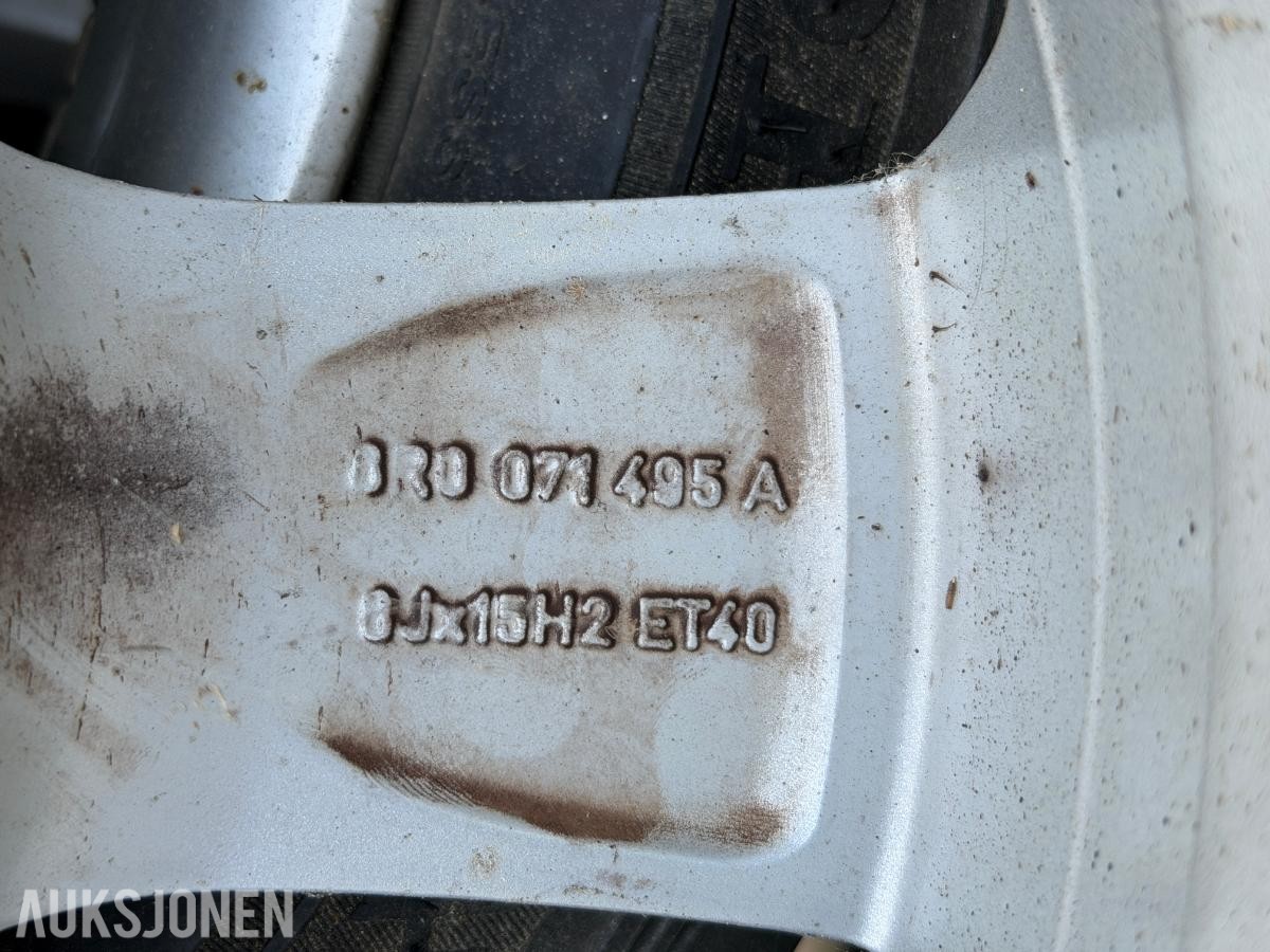 Volkswagen felgsett, 15" med sommerdekk i dimensjon 185/60