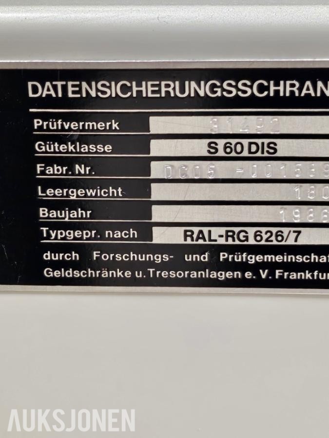 Brannsikker datasafe Rosengrens