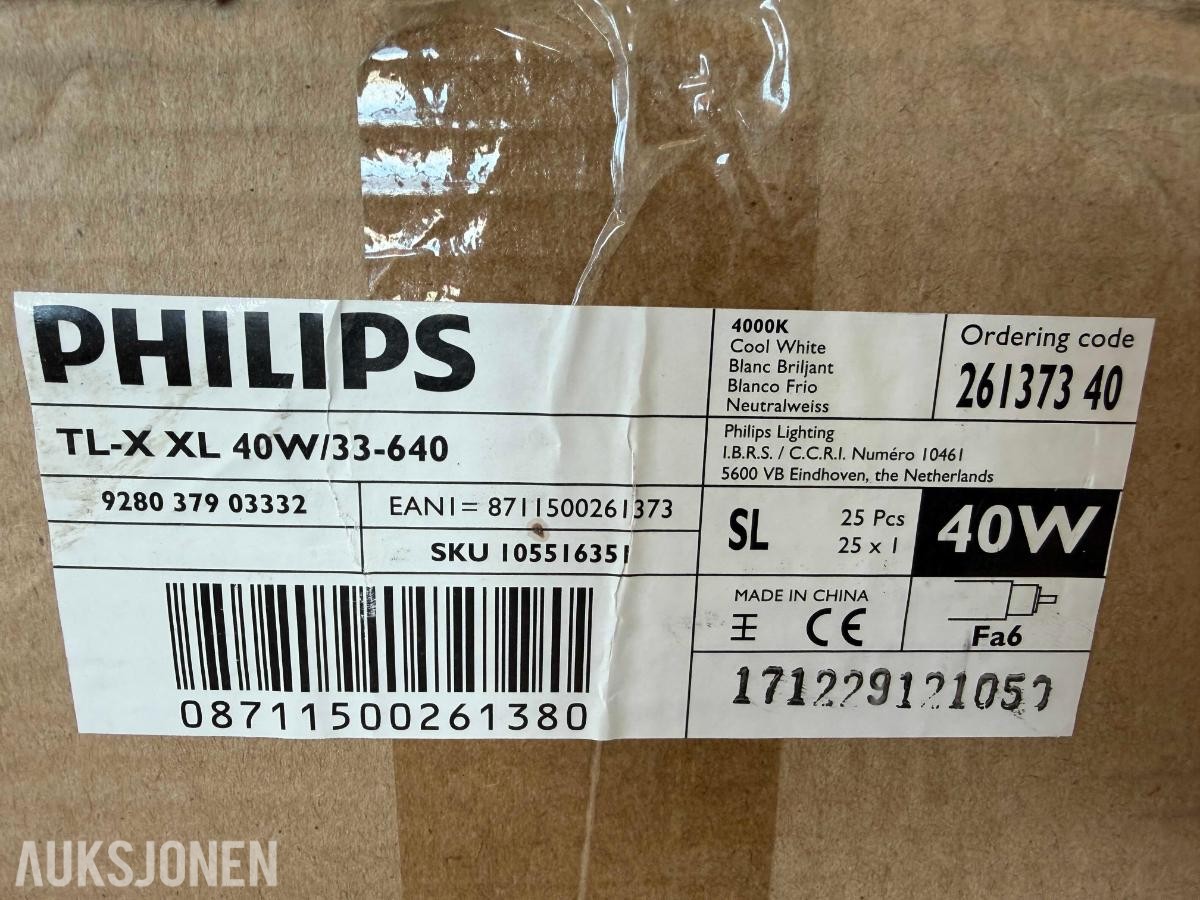 1500 x Lysrør og tilbehør: Philips, Nordeon, Osram