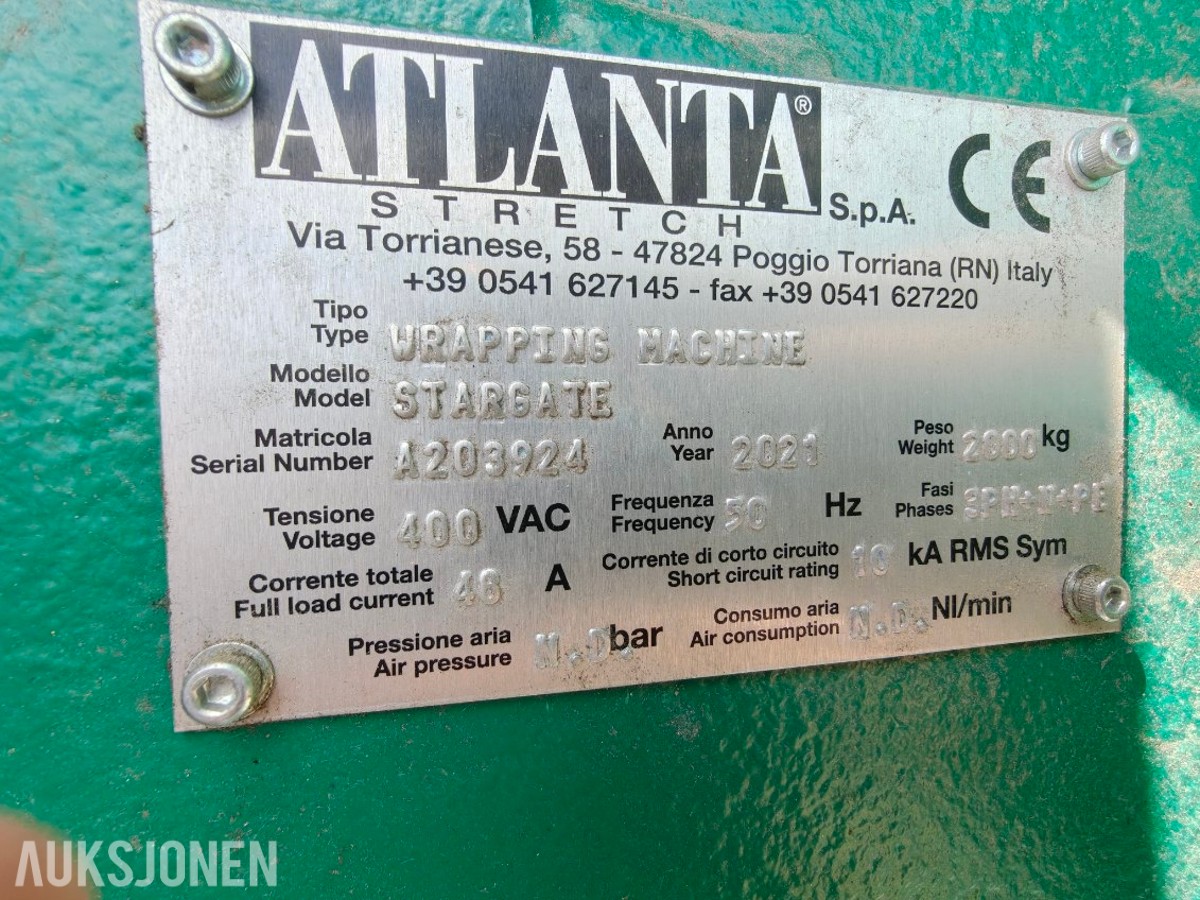 2021 Atlanta Stretch Stargate – Horisontal strekkfilmmaskin / ballepakker