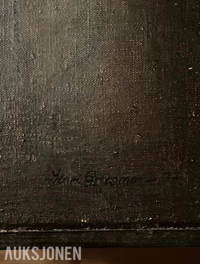 1977 Kari Grasmo Billedkunst - originalt oljemaleri
