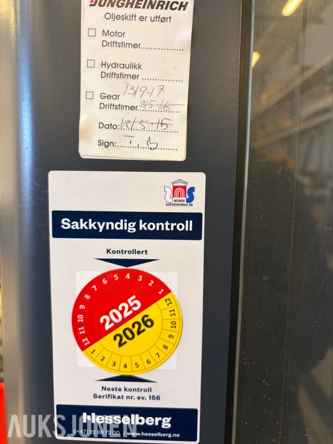 2010 Jungheinrich høytløftende plukktruck EKS 312 kunn  1379t