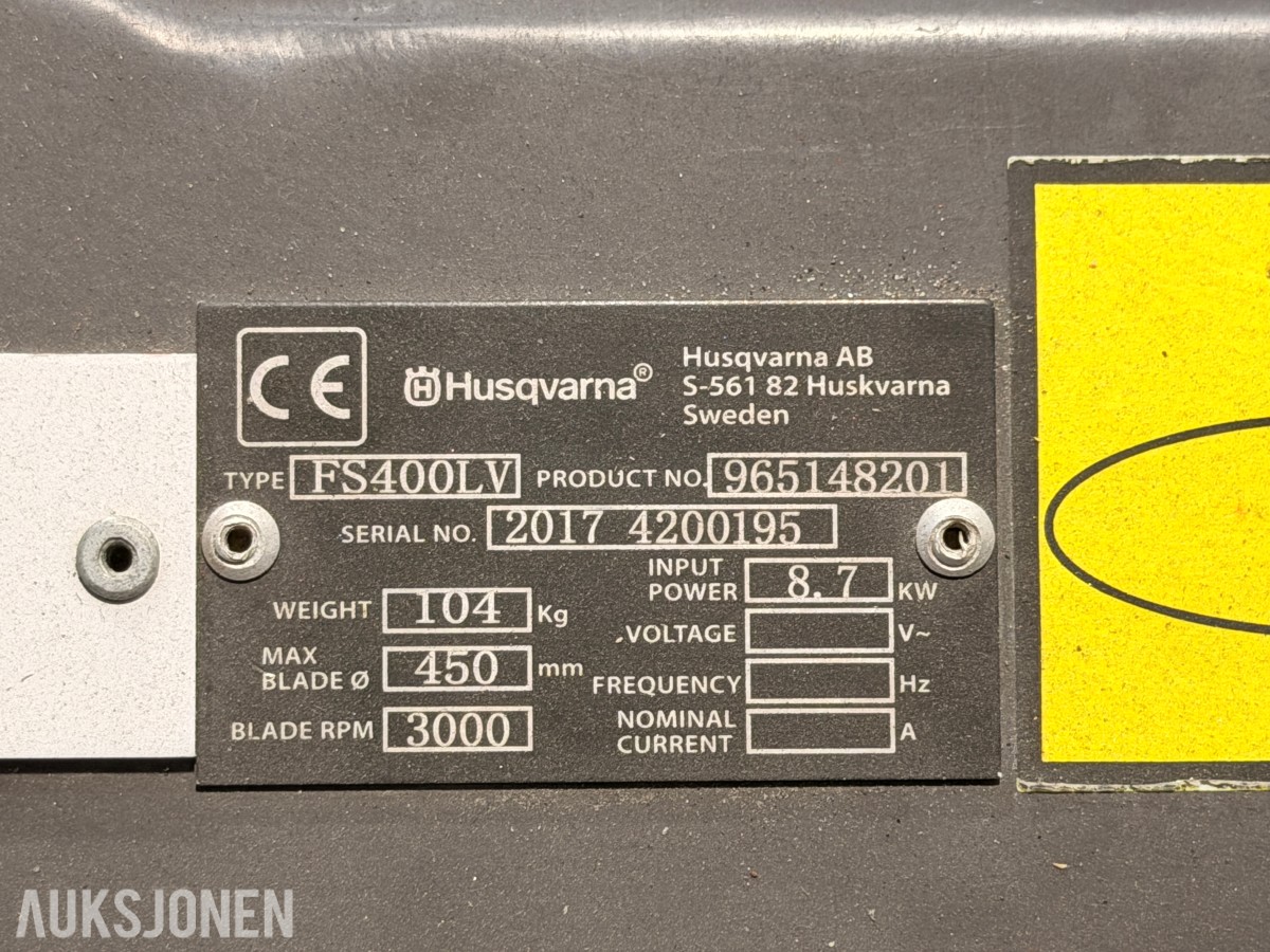 Husqvarna FS400LV gulvsag – asfalt/betongkutter 