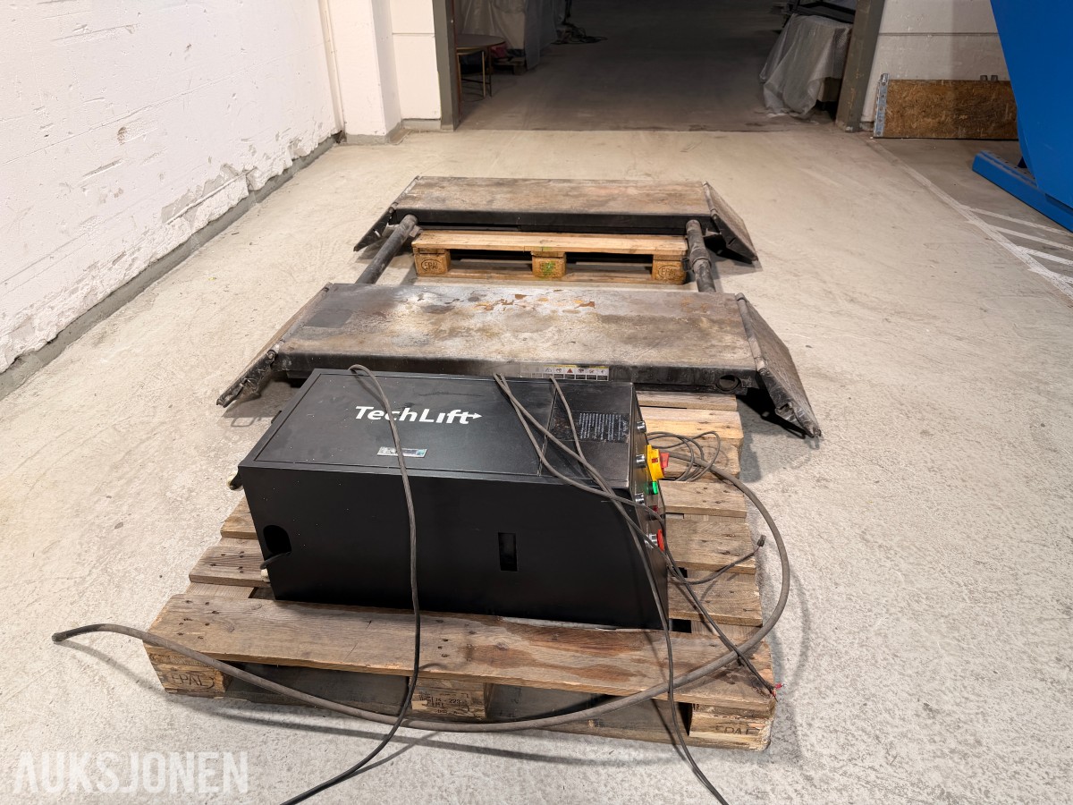 2021 TechLift Sakseløfter /Løftebukk for kjøretøy 3000 kg, lavprofil