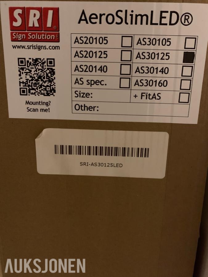 ny - LED lyskasse 125x30x8 cm Aeroslim