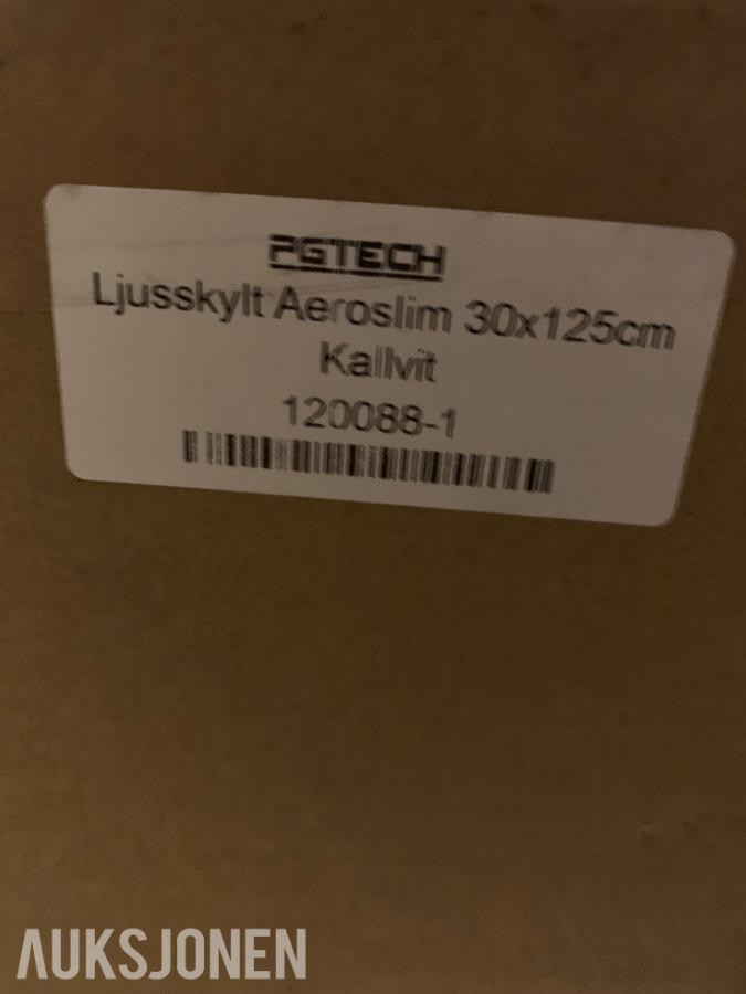 ny - LED lyskasse 125x30x8 cm Aeroslim