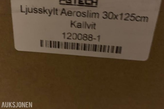 ny - LED lyskasse 125x30x8 cm Aeroslim