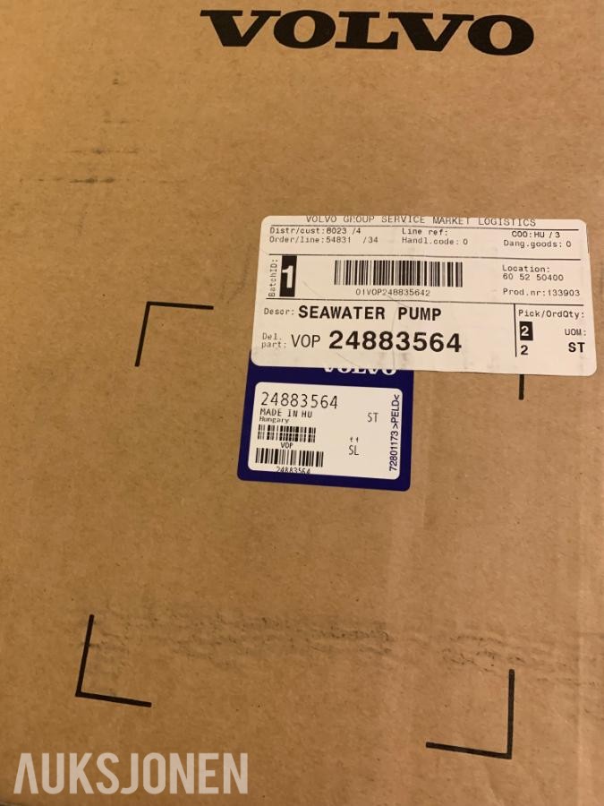 2025 Volvo Penta sjøvannspumpe  - Delenummer: 24883564