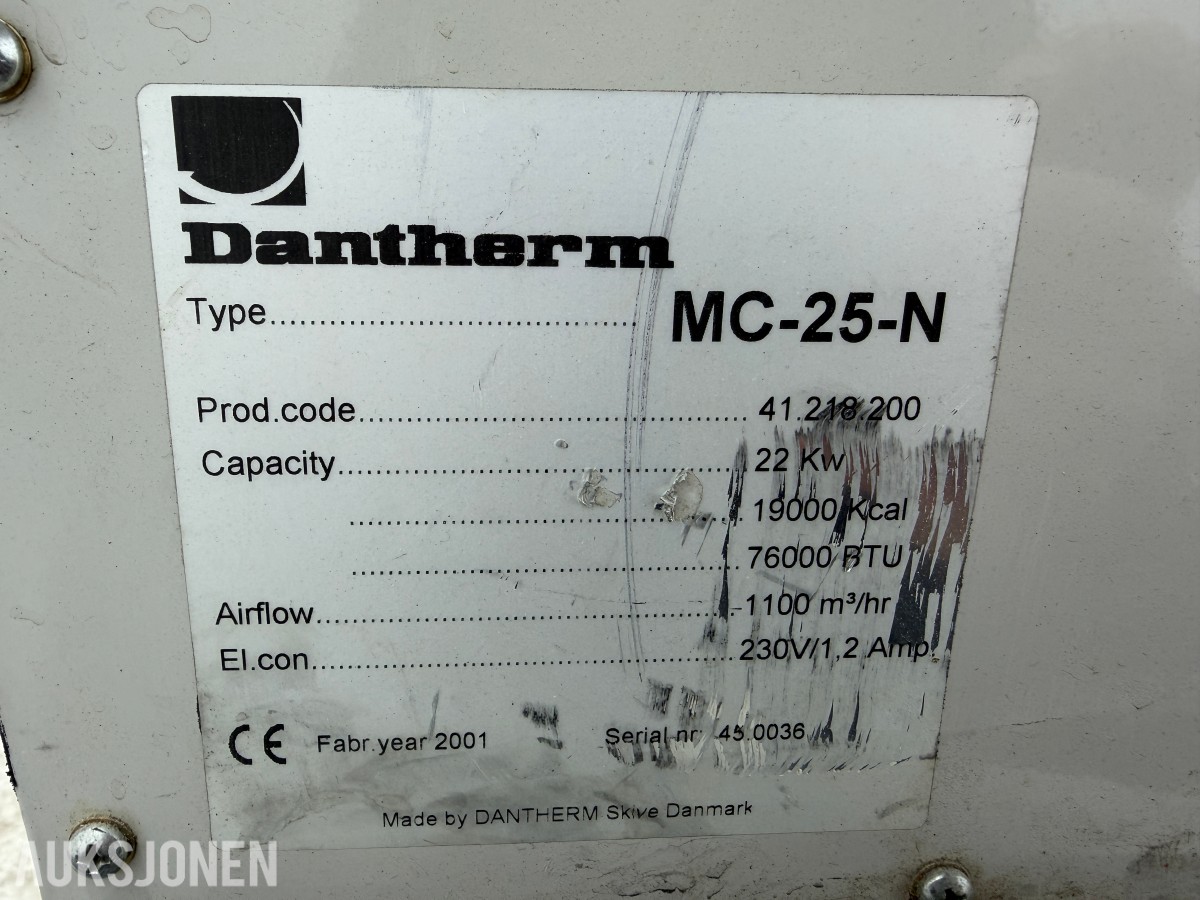 2001 Dantherm MC-25-N dieselvarmer.