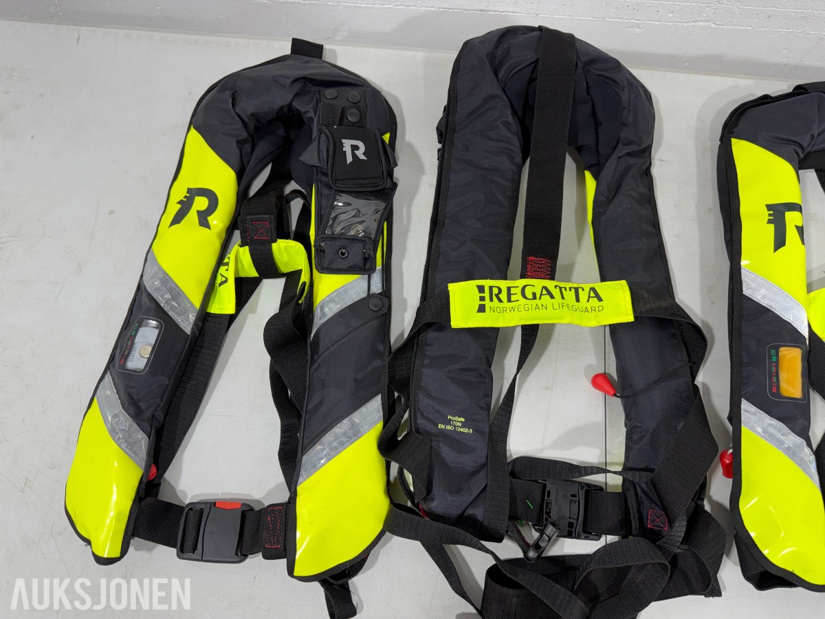 16x Redningsvester 170N – Regatta ProSafe – Oppblåsbare m/sele 