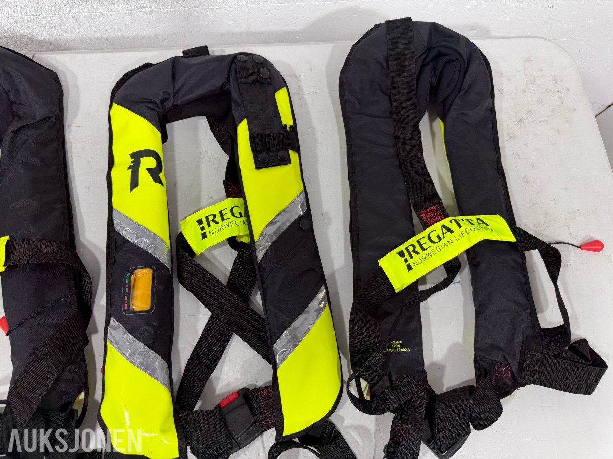 16x Redningsvester 170N – Regatta ProSafe – Oppblåsbare m/sele 