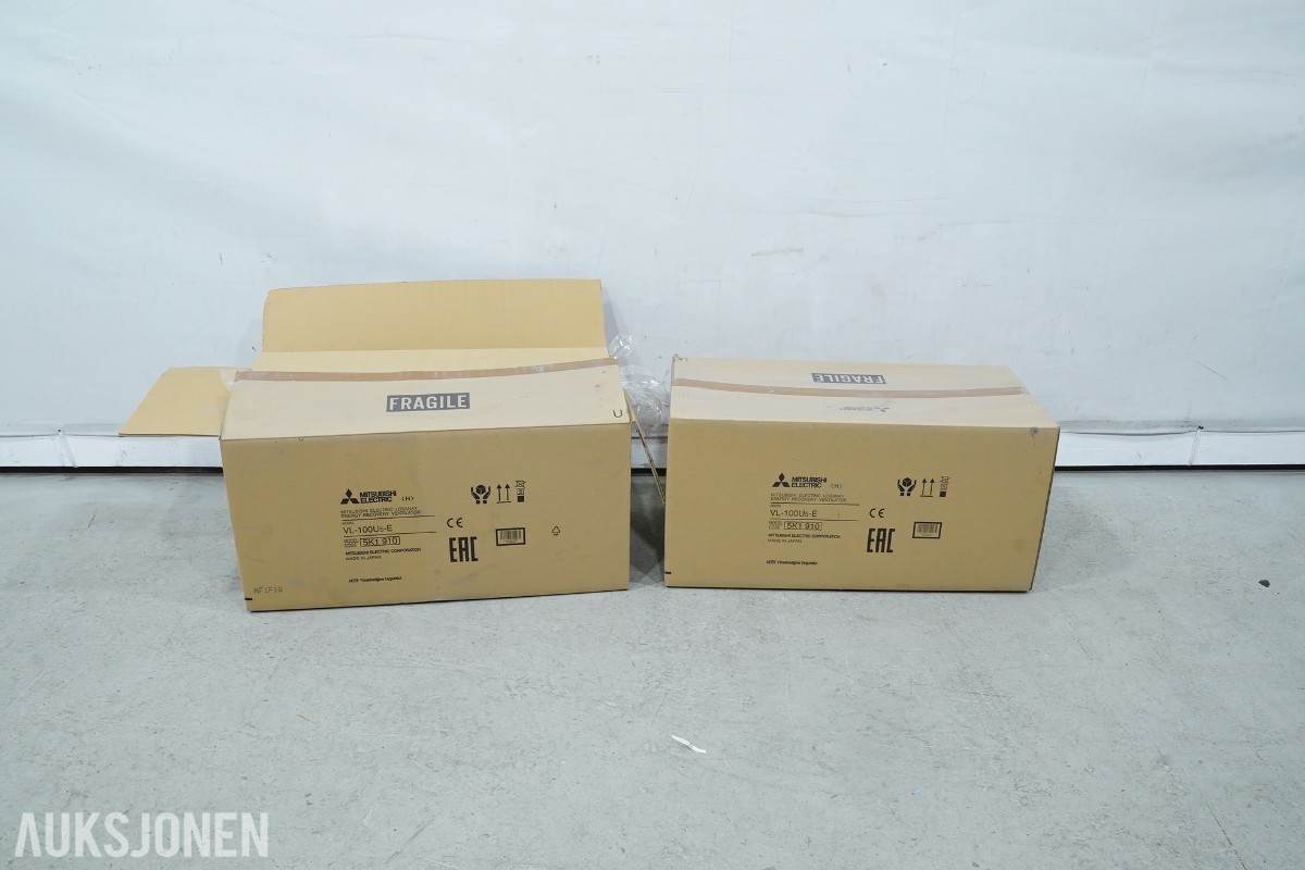 2 stk. Mitsubishi Electric VL-100U5-E miniventilasjon