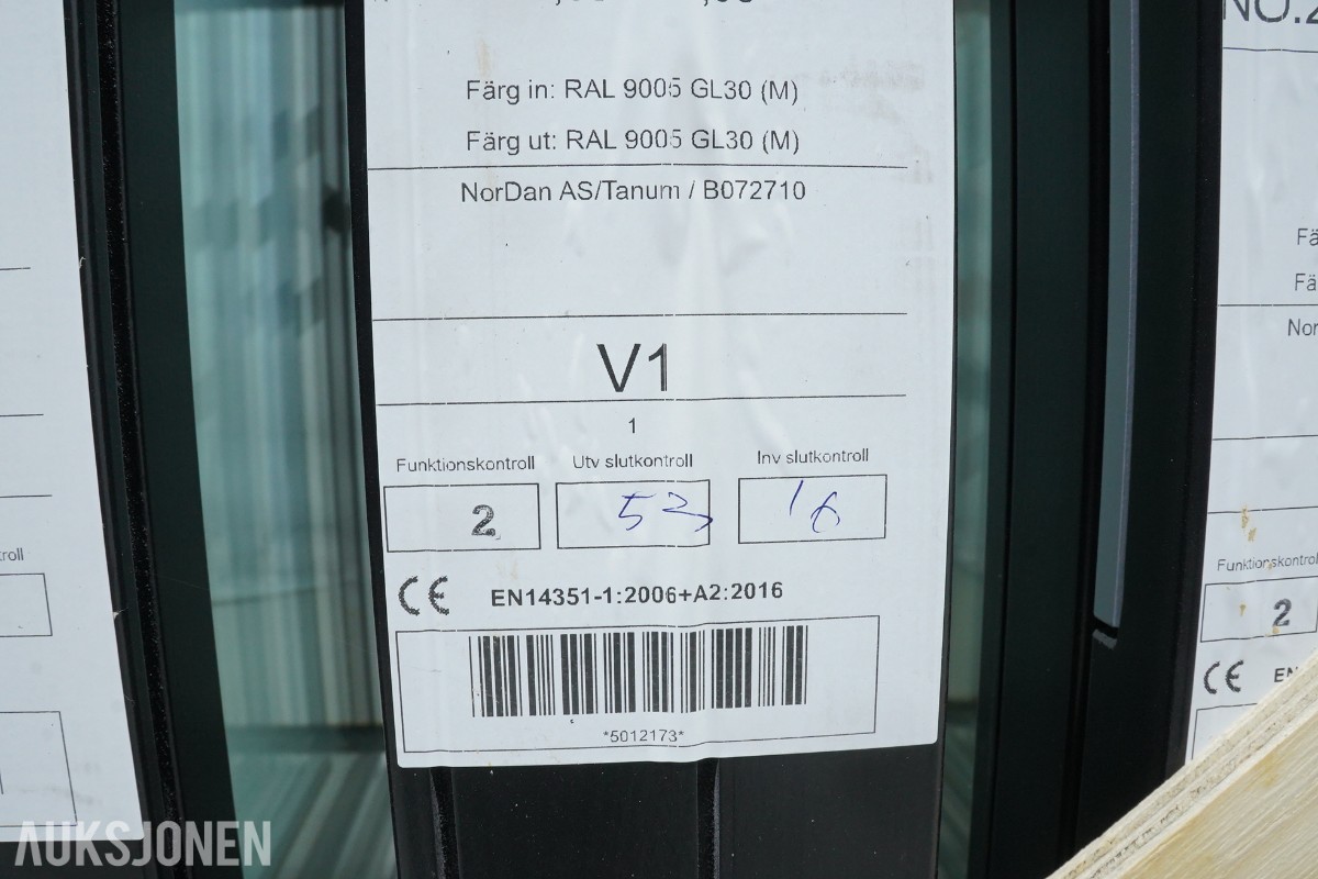 8 stk. NorDan vinduer