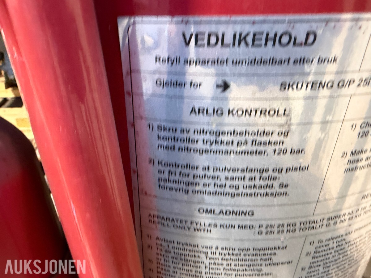 Skuteng P50i – Trallemonter brannslokker, 50 kg BC-pulver