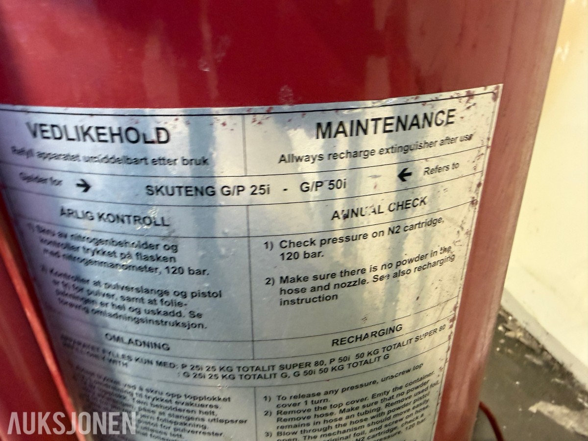 Skuteng P50i – Trallemonter brannslokker, 50 kg BC-pulver