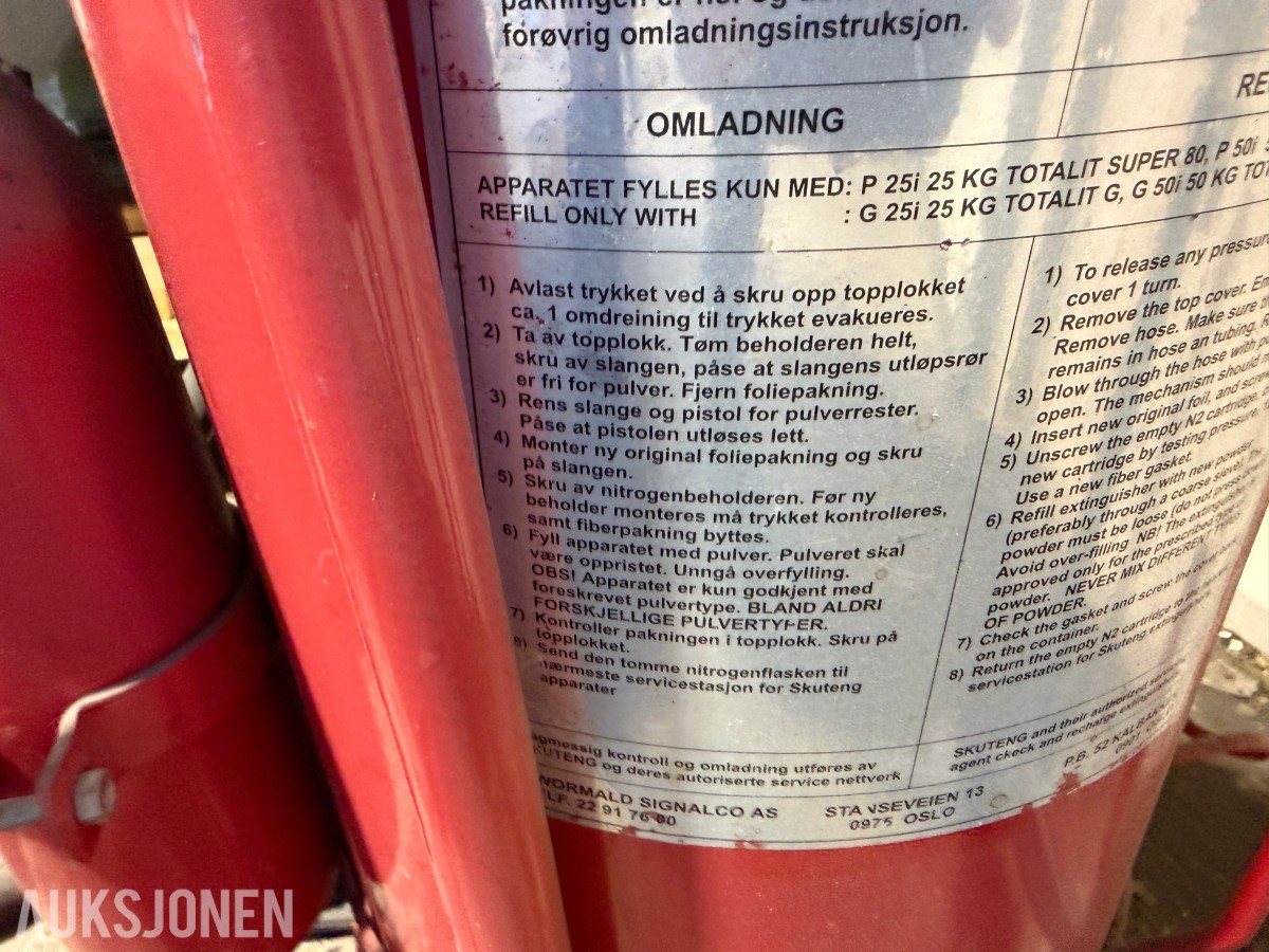 Skuteng P50i – Trallemonter brannslokker, 50 kg BC-pulver
