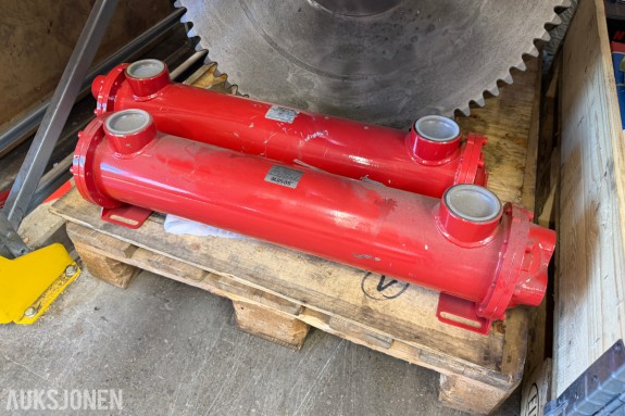 2 stk Sesino MS 134 P3 Cu-Ni Skall/rør-oljekjøler - Made in Italy - 120-250 l/min - Max 15 bar