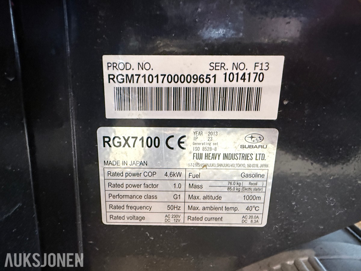 Subaru RGX7100 aggregat