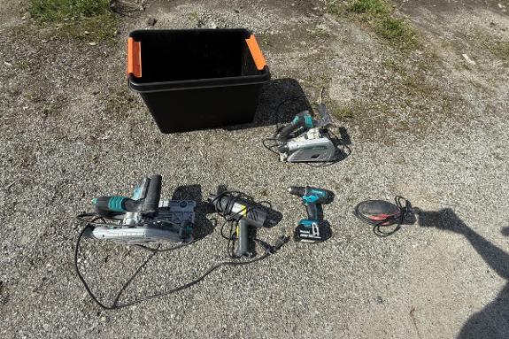 Verktøypakke – Makita drill, 2 stk Kellen sager og diverse