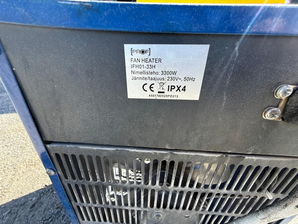 Byggvarmer / varmevifte 3,3 kW (230V)