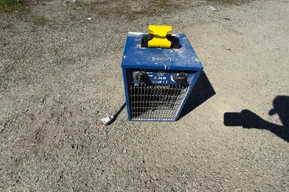Byggvarmer / varmevifte 3,3 kW (230V)