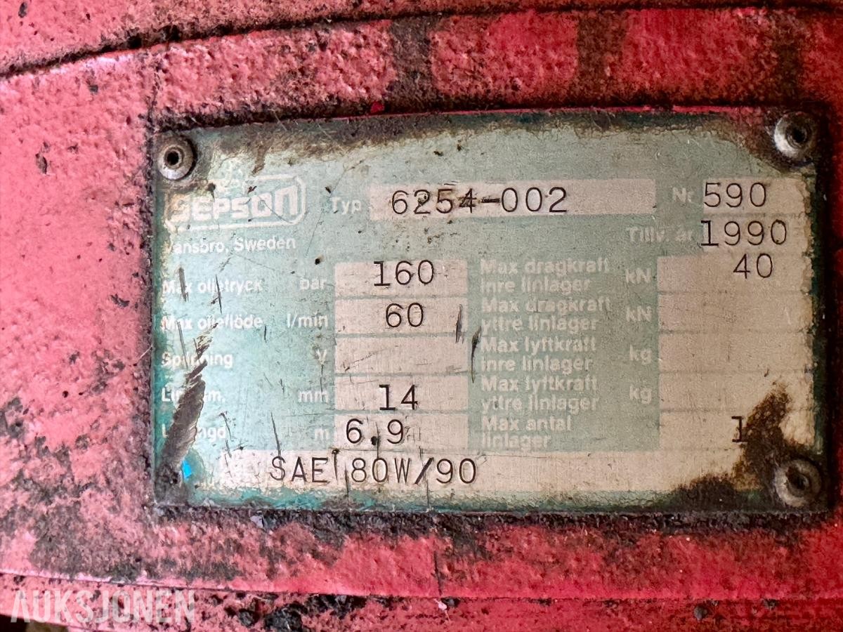 1990 Hydraulisk Vinsj - 4 tonn