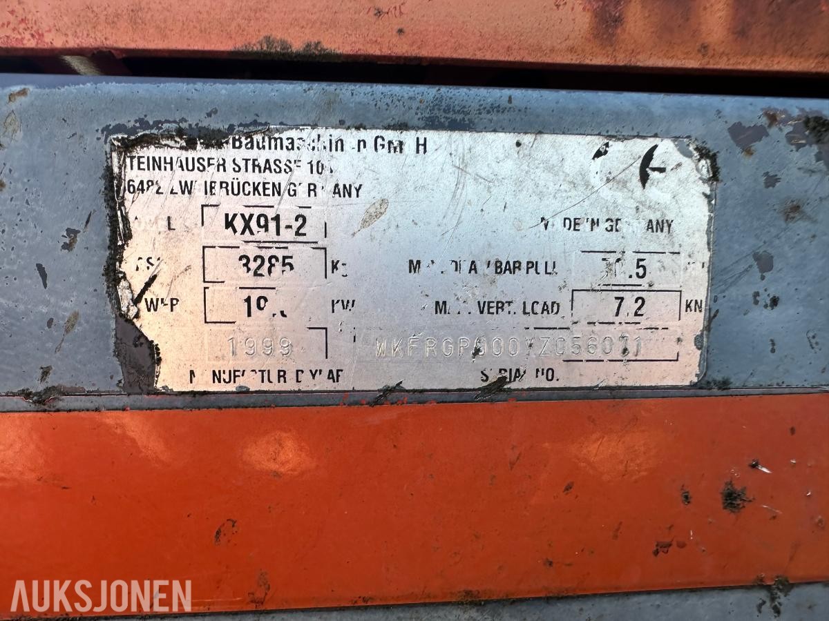 1999 Kubota Kx 91-2 minigraver - mva fri